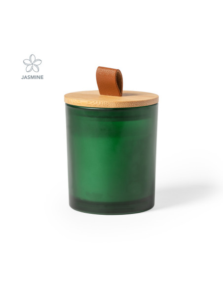 Vela personalizada, cristal y bambú, varios aromas.