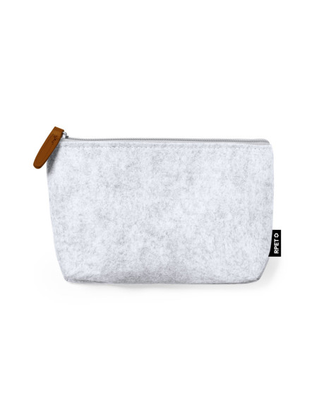 Estuche para publicidad en fieltro RPET con cremallera.
