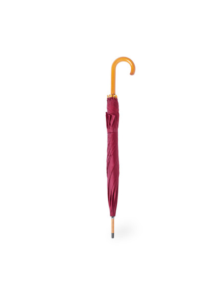 Paraguas para publicidad con mango curvado en madera de 105 cm