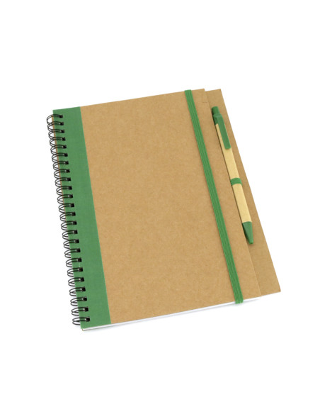 Libreta Personalizada de Anillas, Cartón reciclado con Bolígrafo