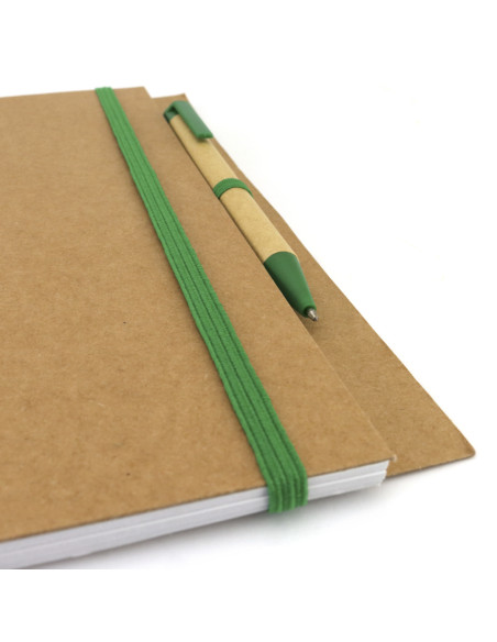 Libreta Personalizada de Anillas, Cartón reciclado con Bolígrafo