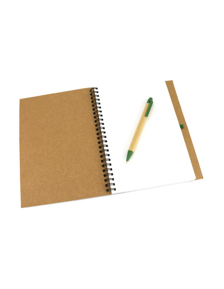 Libreta Personalizada de Anillas, Cartón reciclado con Bolígrafo