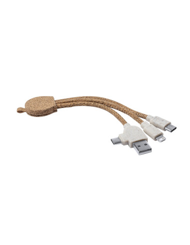 Cargador publicitario USB ECO en Corcho,...