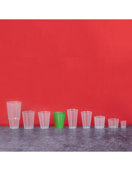 Vaso para festivales de plástico reutilizable de 400ml en PP translúcido