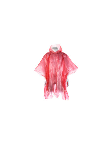 Poncho para lluvia adulto personalizad en HDPE, 127x102cm.