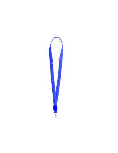 Lanyard personalizado con LED y gancho giratorio.