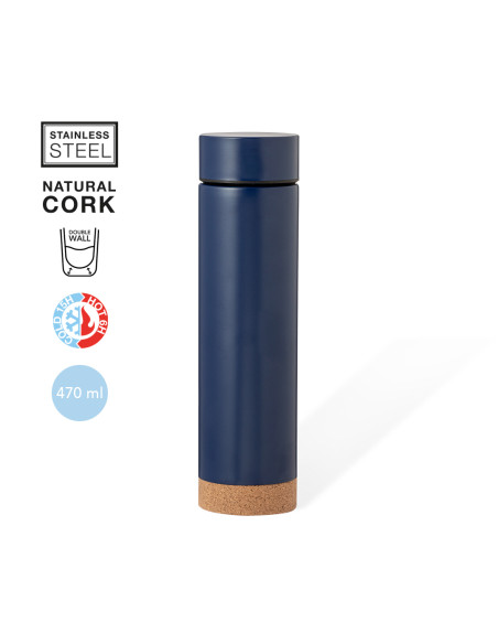 Termo Personalizado 470ml Acero Inox base Corcho. Caja ECO