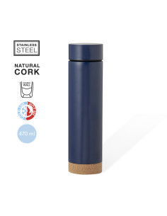 Termo Personalizado 470ml Acero Inox base Corcho. Caja ECO 2