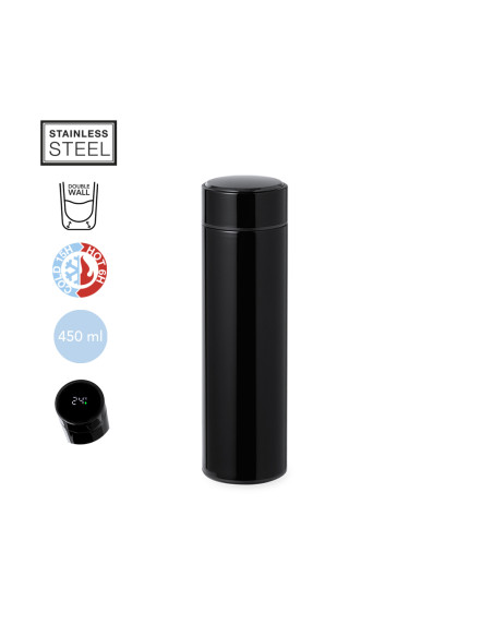 Termo Personalizado 450ml Medidor táctil Temperatura