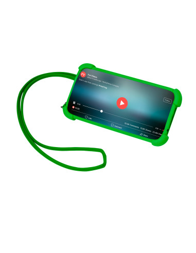 Lanyard publicitario con soporte móvil y...