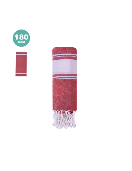 Pareo toalla para clientes en algodón y poliéster. 180g/m².