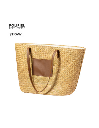 Bolso Playa Personalizado Paja Rectangular