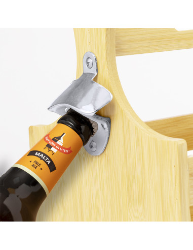 Portabotellas Personalizable de Bambú