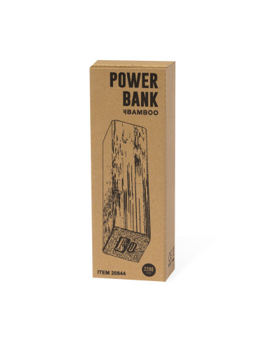 Power bank compacto ECO en Bambú personalizado...