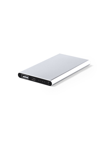 Power bank en Aluminio personalizado 4000 mAh, USB/Tipo C.
