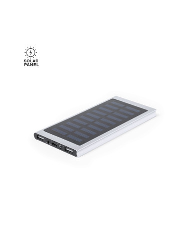 Power bank solar en Aluminio personalizado 8000 mAh.