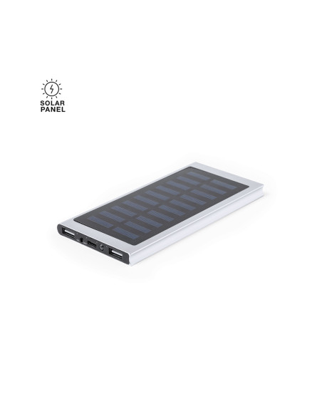 Power bank solar en Aluminio personalizado 8000 mAh.