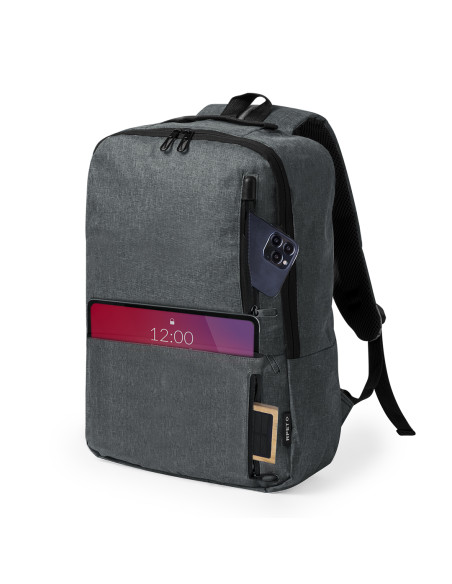 Mochila para Publicidad 600D RPET. Con cremallera doble