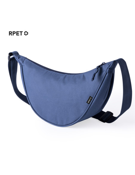 Riñonera publicitaria RPET con cremallera y doble tirador.