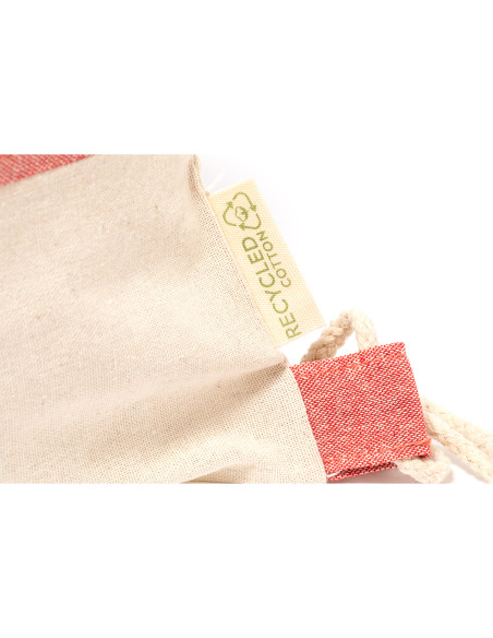 Mochila Publicitaria de cuerdas en Algodón reciclado 120g/m2