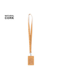 Identificador Lanyard ECO personalizado en corcho natural
