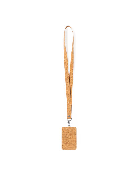 Identificador Lanyard ECO personalizado en corcho natural