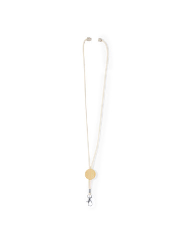Lanyard en algodón y bambú personalizado con...