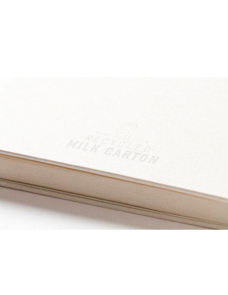 Libreta A5 de anillas dobles para personalizar, tapas de cartones leche