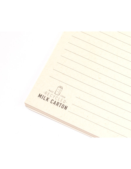 Libreta A5 de anillas dobles para personalizar, tapas de cartones leche