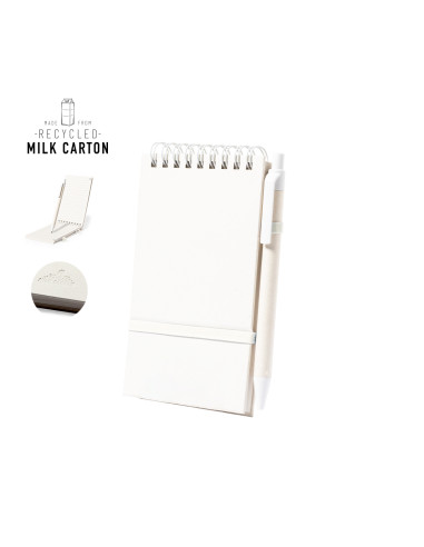 Libreta publicitaria de cartones de leche...