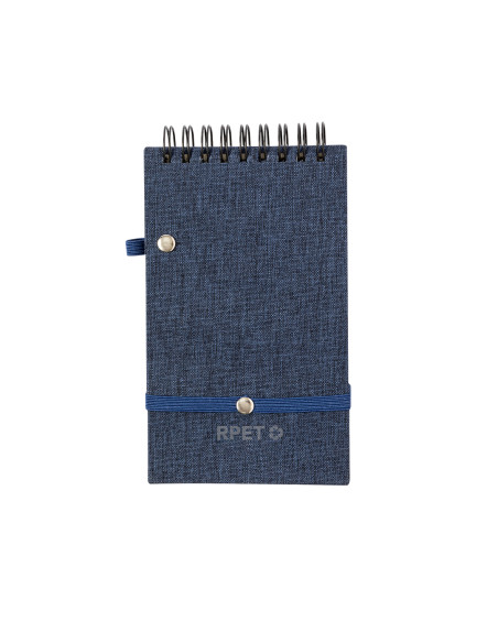 Libreta Publicitaria de anillas RPET 300D y Bambú. Soporte smartphone