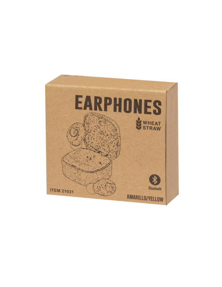 Auriculares Inalambricos Personalizados Bluetooth ECO, Caña de Trigo