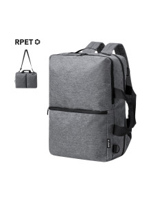 Mochila personalizada portadocumentos RPET con tres modos...