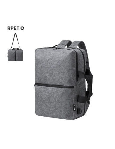 Mochila personalizada portadocumentos RPET con...