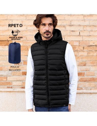 Chaleco con logo para empresa en RPET, ligero y resistente, XS-XXL.