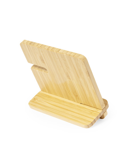 Cargador publicitario 15W, multicargador en Bambú.