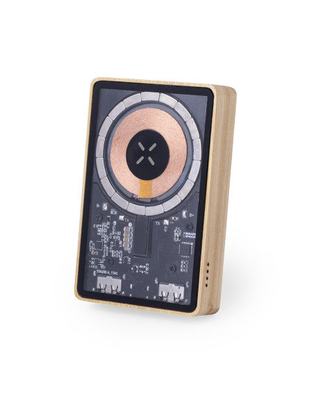 Power bank personalizada 5000 mAh, MagSafe, transparente.