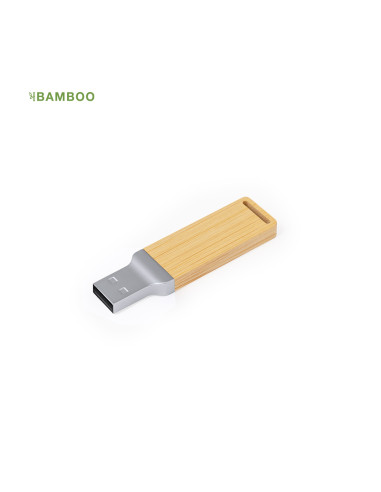 Memoria USB ECO en Bambú personalizada, 16GB.