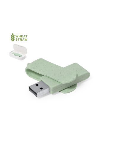 Memoria USB ECO en Caña de Trigo personalizada, 16GB.