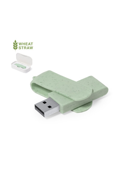 Memoria USB ECO en Caña de Trigo personalizada, 16GB.