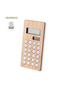 Calculadora ECO personalizada en bambú con energía solar... 2