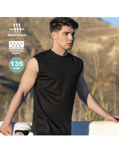 Camiseta técnica sin mangas Adulto 100% transpirable