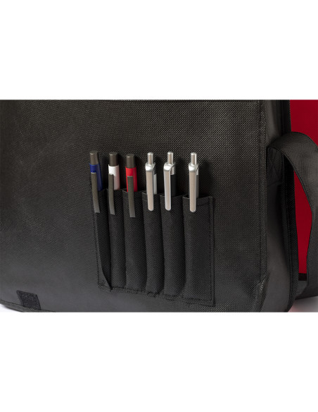 Portadocumentos con solapa de velcro personalizado, non-woven.