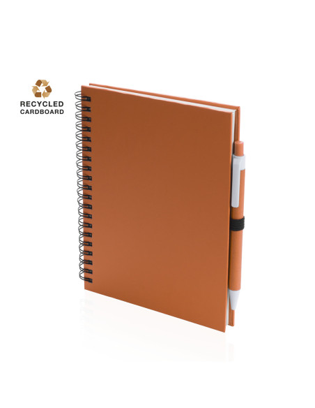 Libreta para Personalizar de Anillas, Cartón Reciclado con Bolígrafo