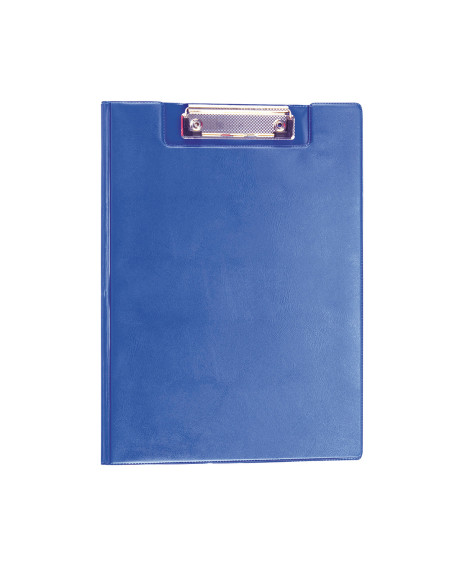 Portafolio personalizado en PVC con pinza y bolsillo.