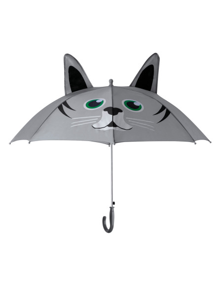 Paraguas infantil personalizado con diseño de gato y rana