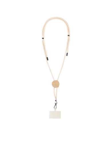 Lanyard personalizado con bambú y mosquetón...