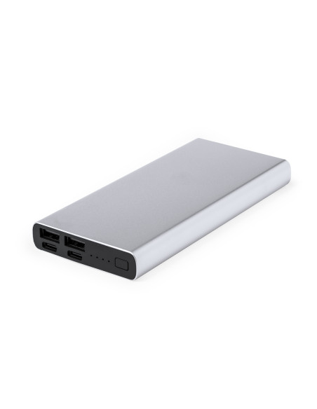 Power bank en Aluminio personalizado 10,000 mAh, USB/Tipo C.
