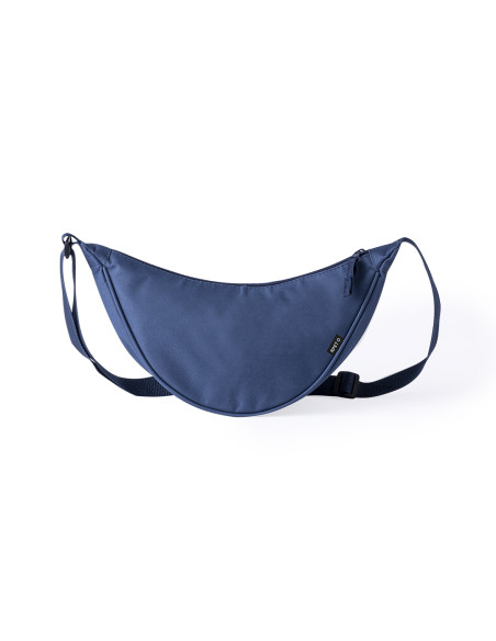 Riñonera publicitaria RPET con cremallera y doble tirador.