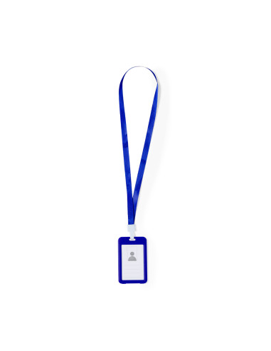 Lanyard publicitario con portatarjetas en PVC y...